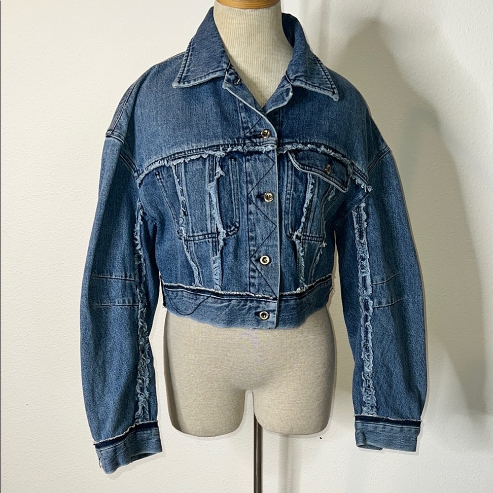 Acne Studios Boxy Denim Crop Jacket